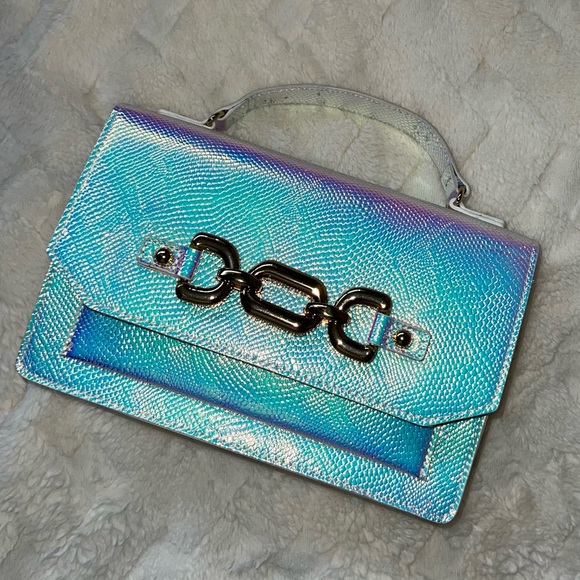 ALDO Mermaid Holographic Iridescent Snakeskin Purse - Picture 6 of 6
